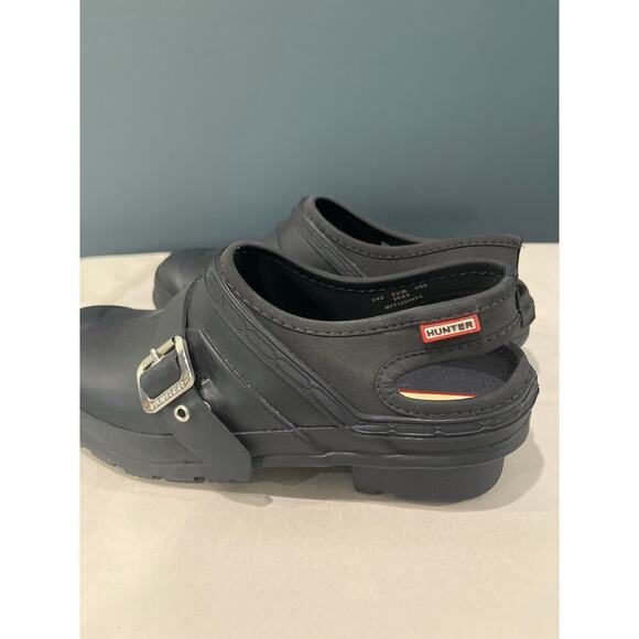 Hunter Original Slingback Clog Navy Blue Waterproof Rain Outdoor Shoes Sz 8 EU39 - Picture 4 of 5